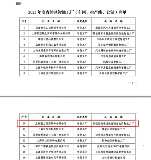 开启智能智造新篇章！上海凯发旗舰厅集团获评“2023年度青浦区智能工厂”称号(图2)